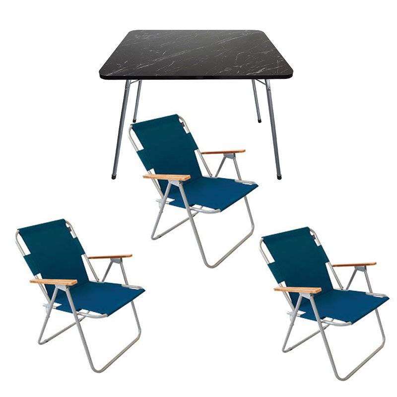Katlanır Kamp Masa Sandalye Seti - 3 Sandalyeli