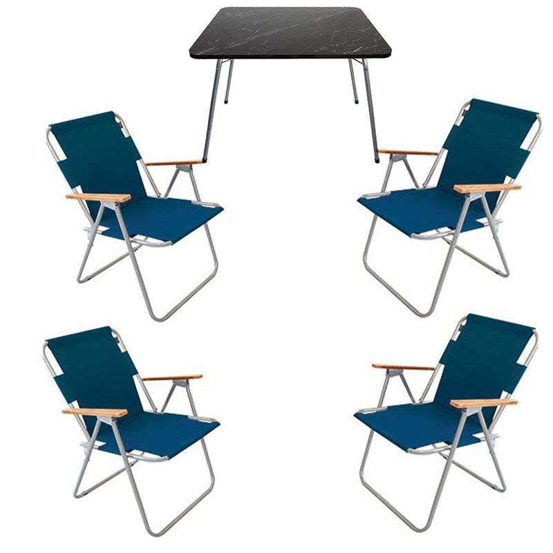 Katlanır Kamp Masa Sandalye Seti - 4 Sandalye