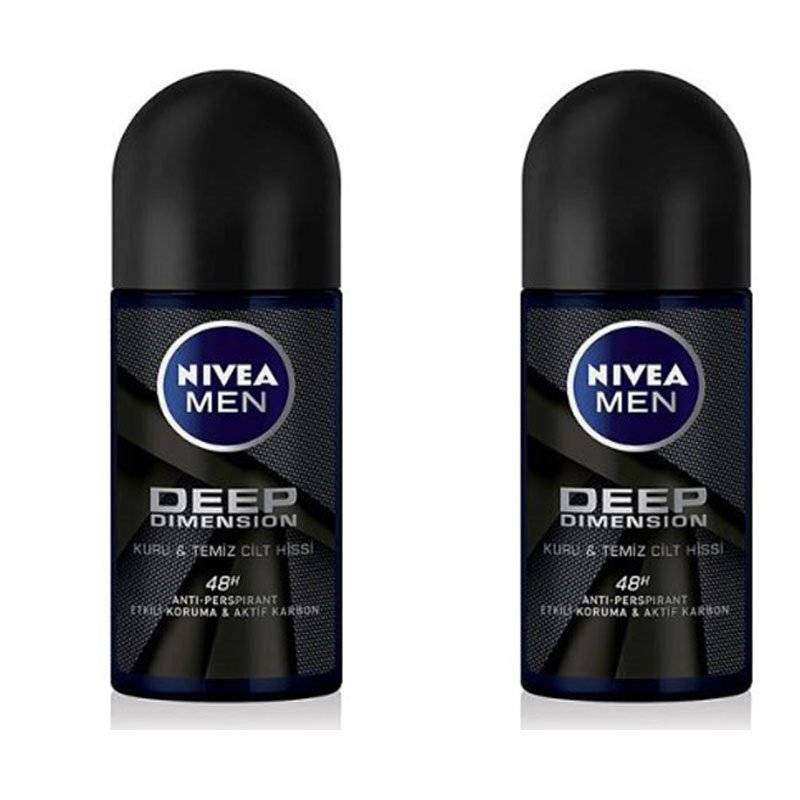 Nivea Deo Roll-On Erkek Deodorant Deep Dimension 50 ML - 2 Adet