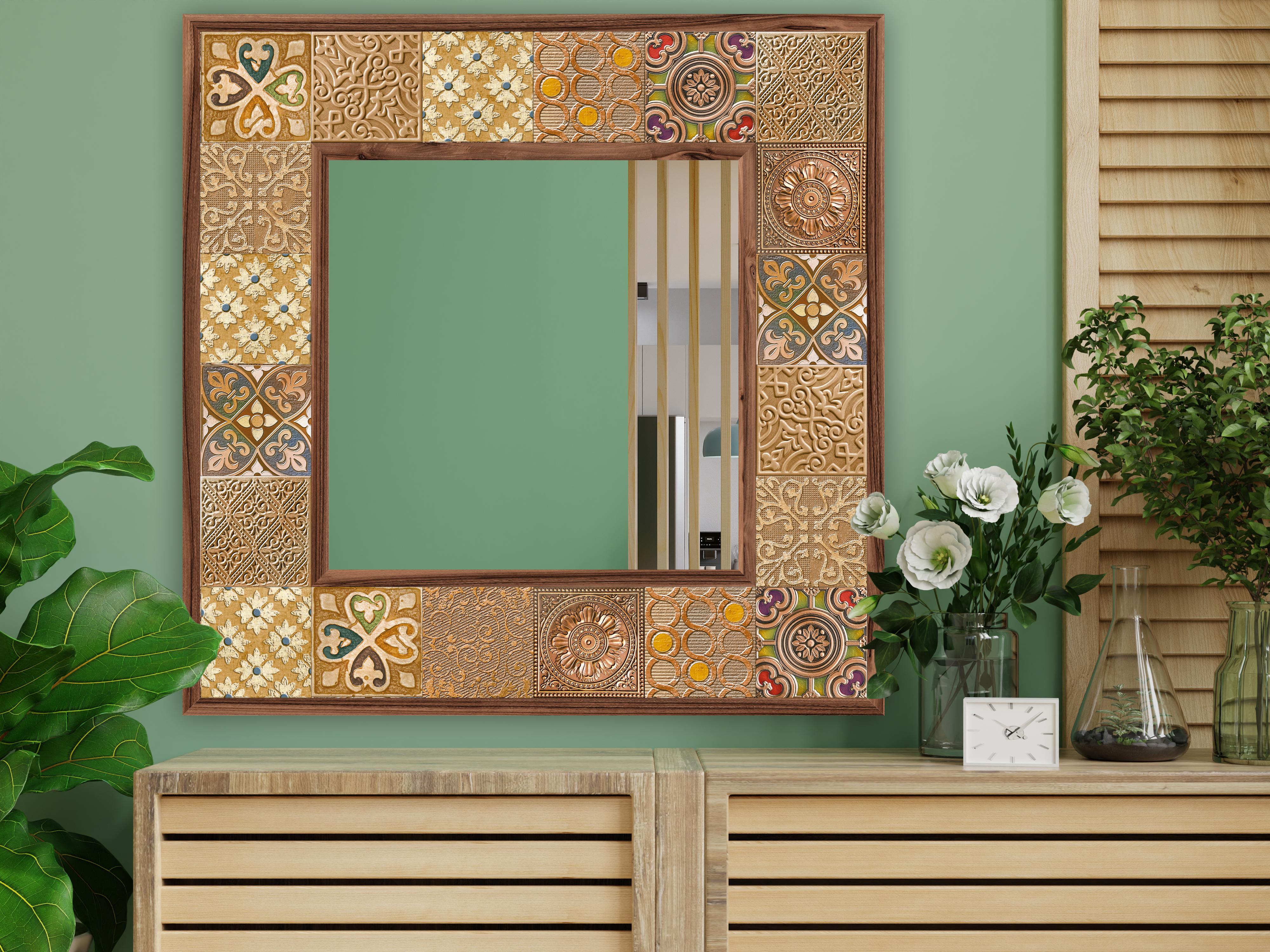 Modern Duvar Dekor Ayna Kibra  A1